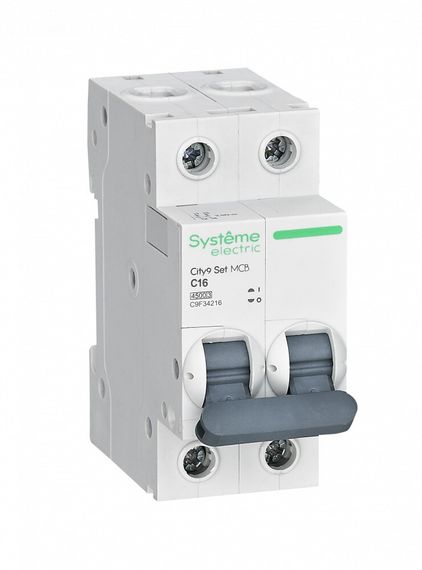 Автомат Systeme Electric City9 Set 2П 16А-С 4,5кА 37783