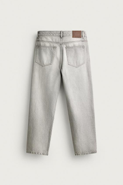 ZARA ДЖИНСЫ STRAIGHT, СВЕТЛО-СЕРЫЙ