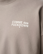 COMME DES FUCKDOWN ТОЛСТОВКА СЕРАЯ С ЛОГОТИПОМ БРЕНДА