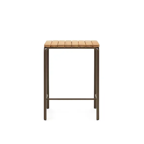 Барный стол Salguer 70x70х96 см, массив акации, коричневая сталь