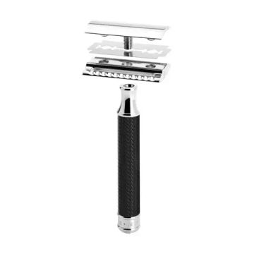 Т-образная бритва (станок) MUEHLE TRADITIONAL, черный хром, сlosed comb