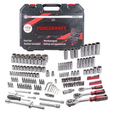Набор инструментов 172пр. 1/4'', 3/8'', 1/2''(6гр.)(4-32мм) FORCEKRAFT FK-41723-5