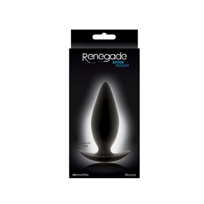 Силиконовая анальная пробка для ношения Renegade Spade Medium (10 см , черный) (Цвет: черный)