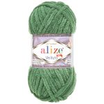 Пряжа Alize (Ализе) Velluto / уп.5 мот. по 100 г, 68м, 532 зеленая трава A