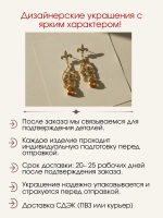 Серьги с цитринами и муассанитами, серебро 925, родий