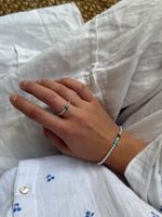 Кольцо База мини с малахитом / Basic Mini Green