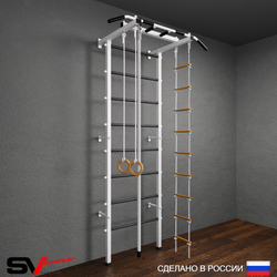 Шведская стенка Sv Pro 801 (Турник Pro/Канат/Кольца/Лестница)
