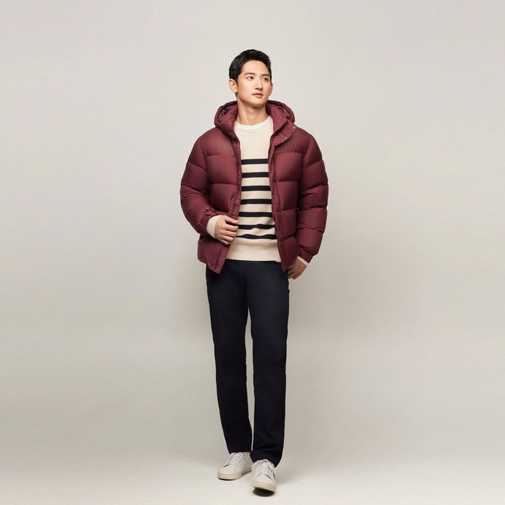Пуховик мужской TOMMY HILFIGER MIX DOWN HOODED PUFF