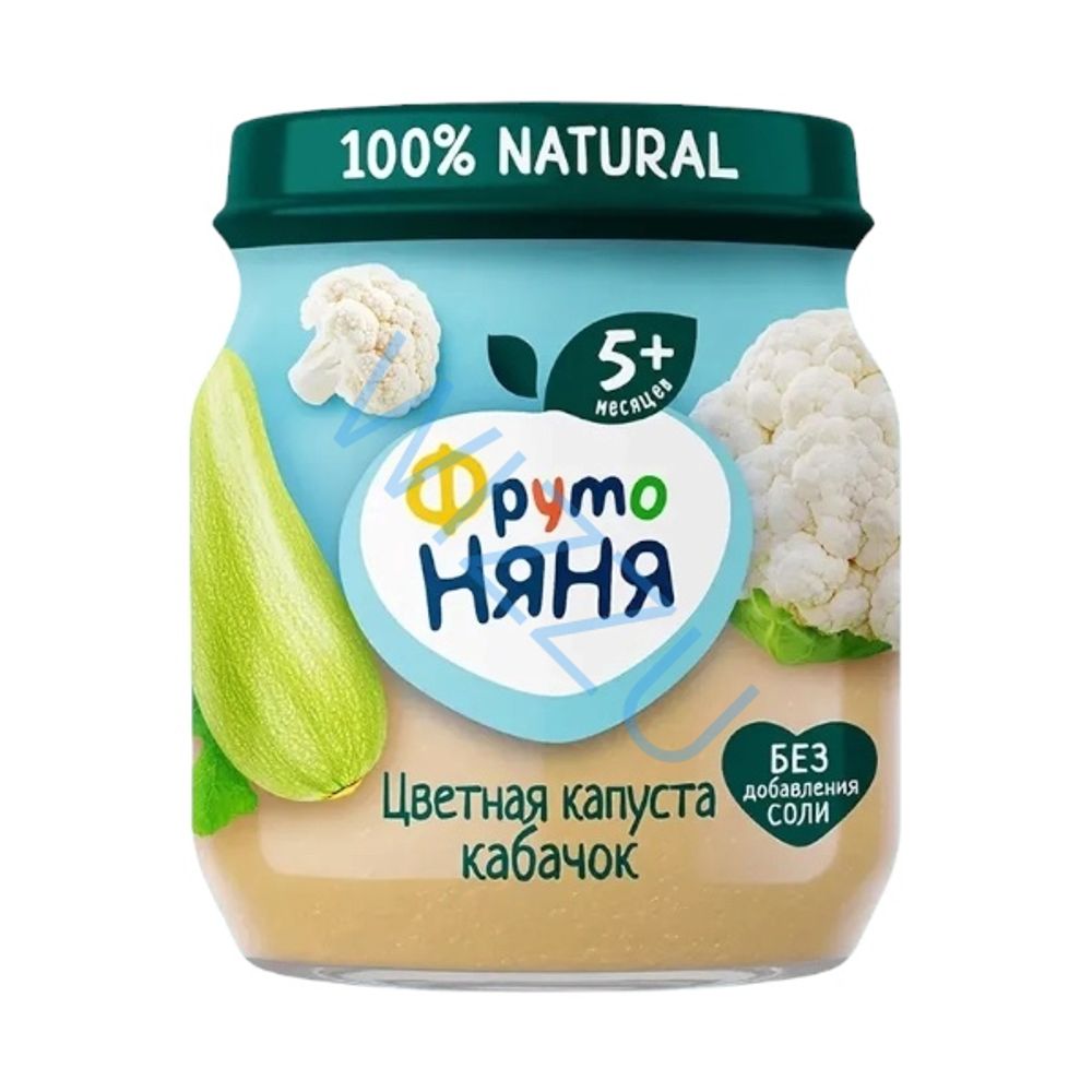 Пюре овощное ФрутоНяня из цветной капусты и кабачков, 110 г