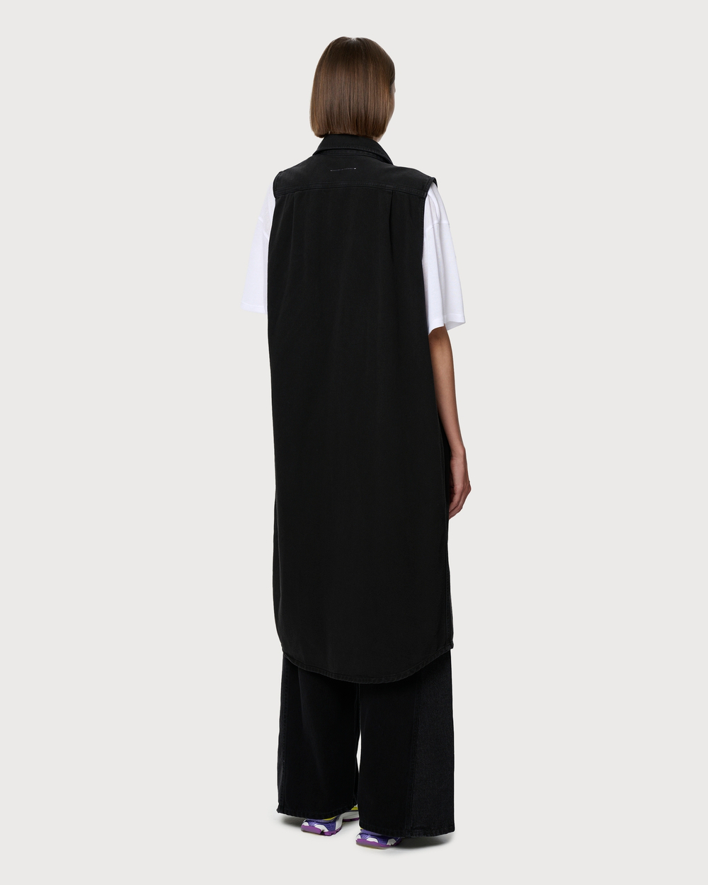 MM6 MAISON MARGIELA ПЛАТЬЕ ИЗ ДЕНИМА ЧЕРНОЕ