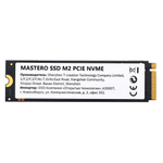 SSD Mastero 1Тб, M.2 2280, NVMe, Retail, TLC, PCIe3.0, Чтение:3300мб/с, Запись:3100мб/с (MST-SSD-M2-1TB)