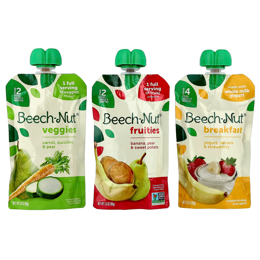 Beech-Nut, Favorite Flavors, для детей от 6 месяцев и старше, 9 пакетиков, 99 г (3,5 унции)
