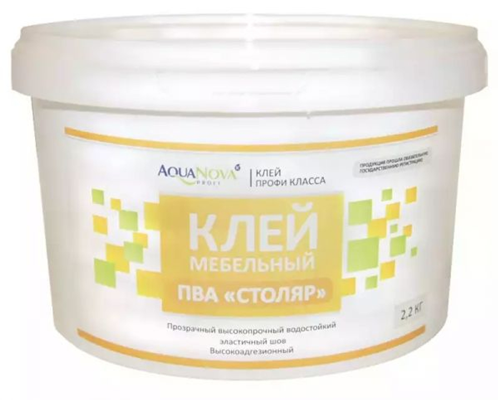 Клей ПВА мебельный Столяр AquaNova 1,1кг 1874
