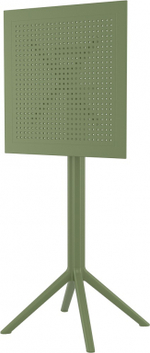 Стол пластиковый барный складной Siesta Contract Sky Folding Bar Table 60, оливковый