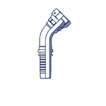 Фитинг DN 16 DK (Г) 27x1.5 (45) (накидная гайка)