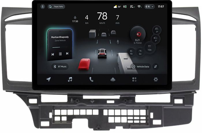 Магнитола для Mitsubishi Lancer X 2007-2016 (рамка 9) - Teyes CC4-PRO монитор 13" 2K QLED на Android 13, Быстрейшая, Snapdragon 778G, ИИ, CarPlay, DSP, 4G SIM-слот
