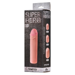 Удлиняющая и расширяющая насадка на пенис Super Hero Tempter (15,5 см , телесный) (Цвет: телесный)