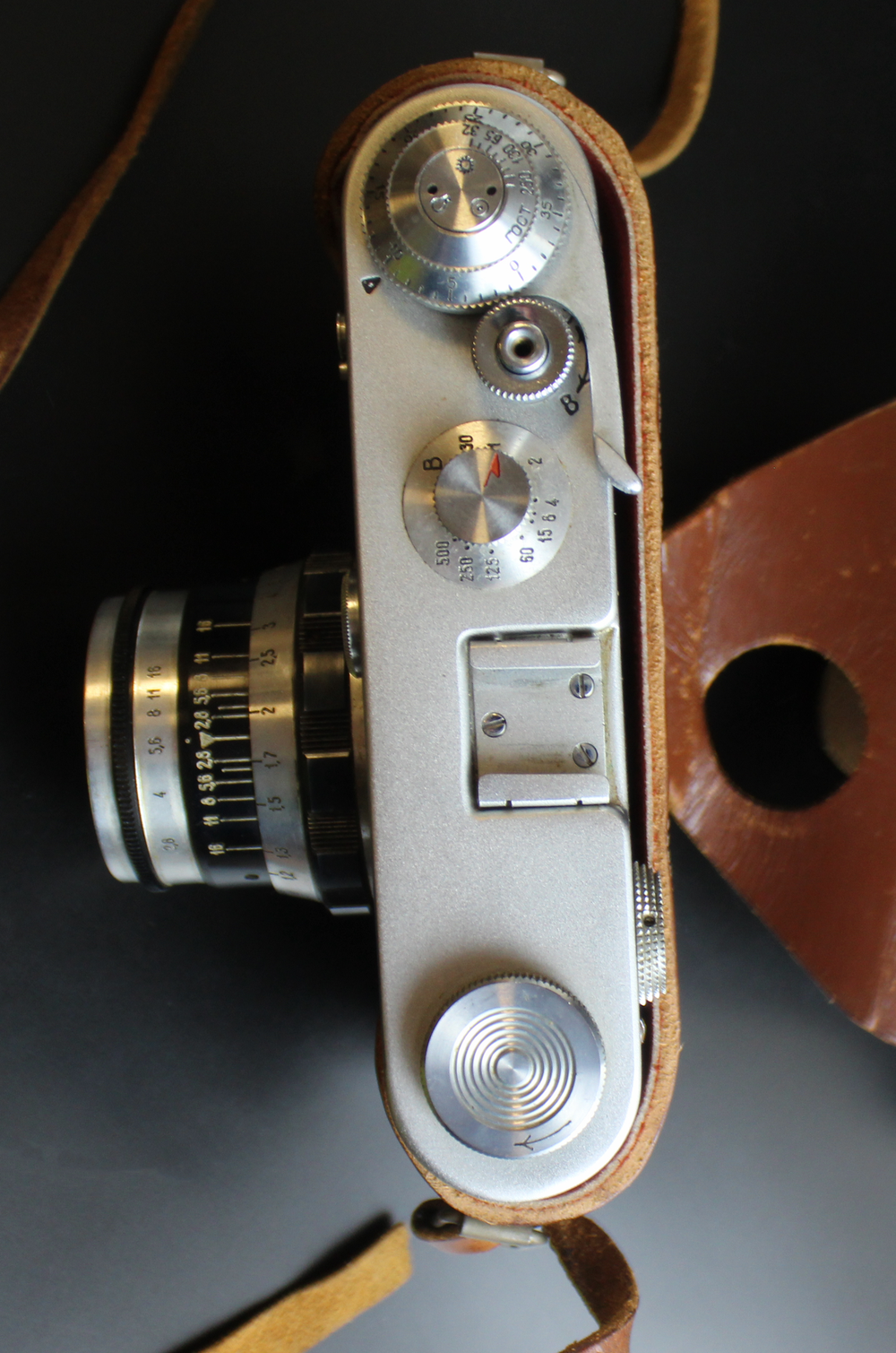 Ранний номерной Фотоаппарат "ФЭД-3" с объективом "ФЭД" в оригинальном кофре, металл, стекло, кожа, Харьковский машиностроительный завод им. Дзержинского (ФЭД), СССР, 1961-1979 гг. №6326207