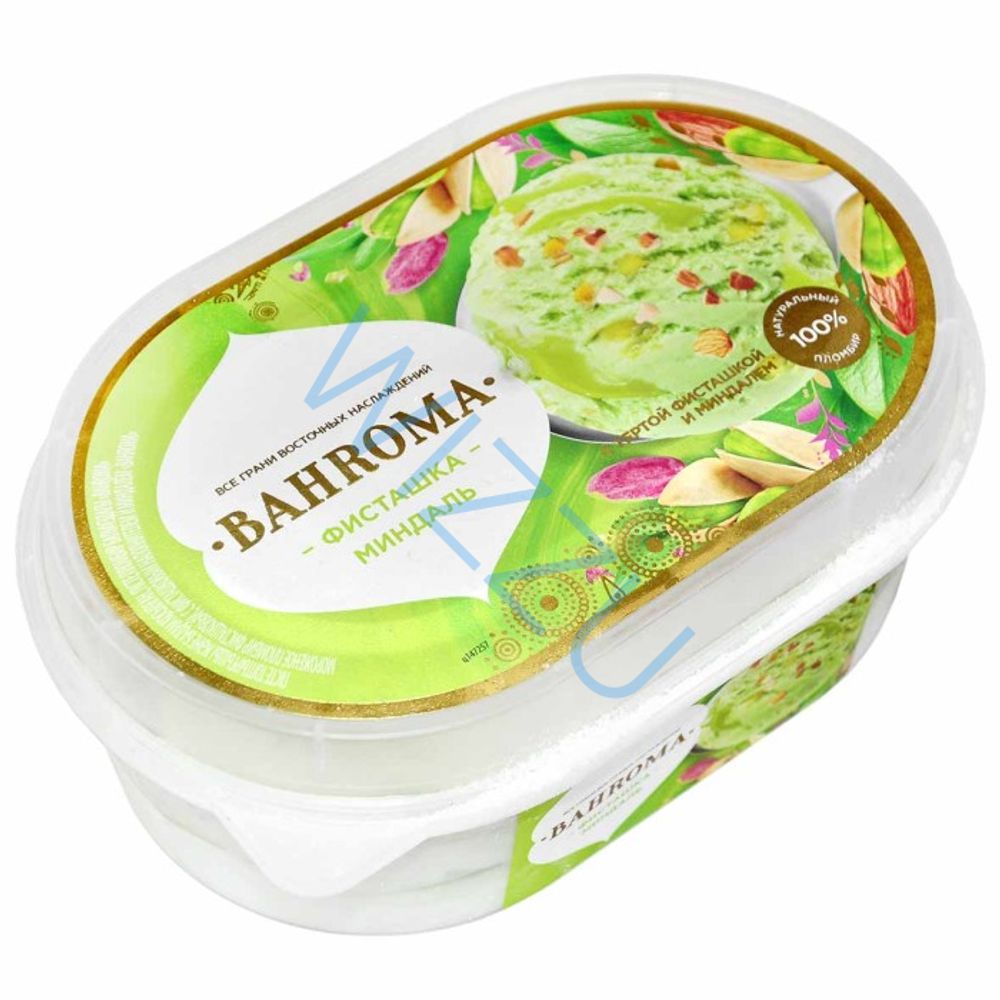Мороженое Bahroma Ванна пломбир Фисташка миндаль 450г