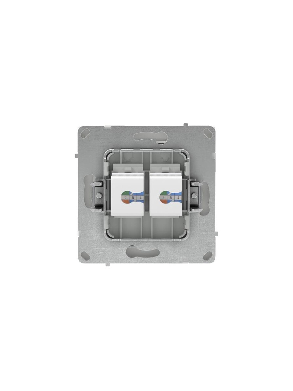 Розетка компьютерная 2-м KANT RJ45 кат.5E без шторки бел. песок DKC 7010664
