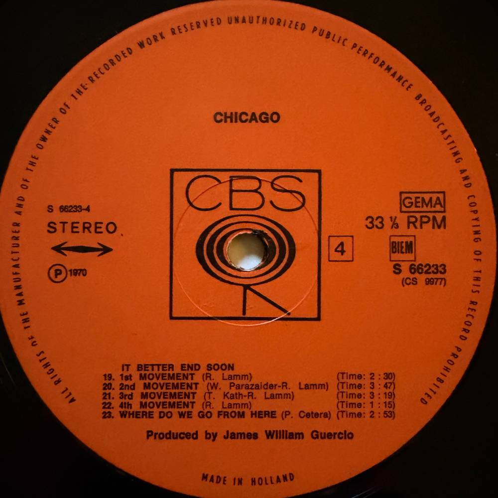 Chicago ‎– Chicago 2LP (Голландия 1970г.)