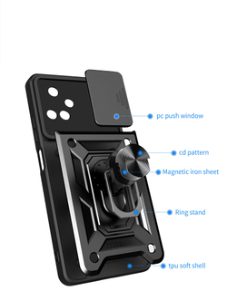 Чехол с кольцом Bumper Case для Tecno Camon 19