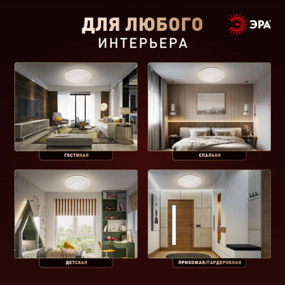 Светильник потолочный светодиодный ЭРА SPB-6 Slim Frost 24W-4K без ДУ | Светильники SPB-6 без ДУ