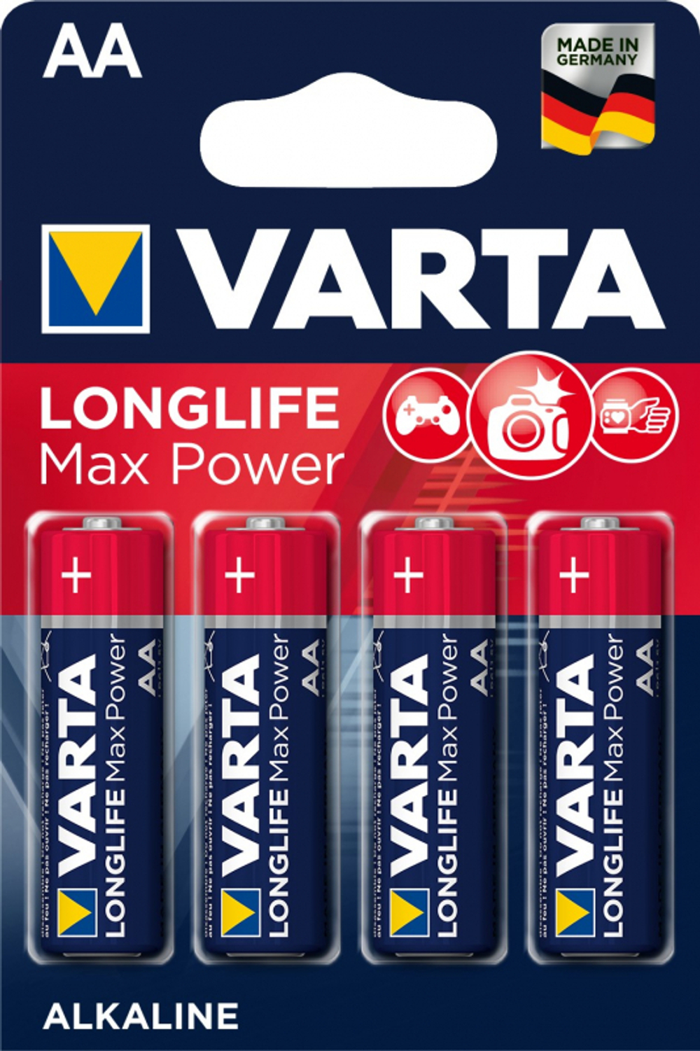 Батарейка Varta Longlife Max Power  AA/LR6 , ( 4 ) шт. в блистере, 04706101404
