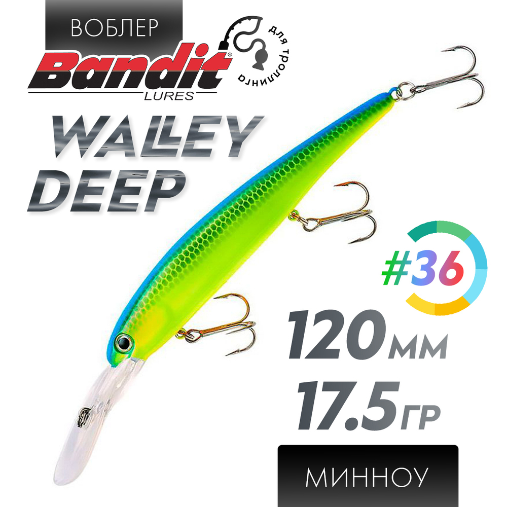 Воблер Bandit Walleye Deep (120мм, 17.5гр)