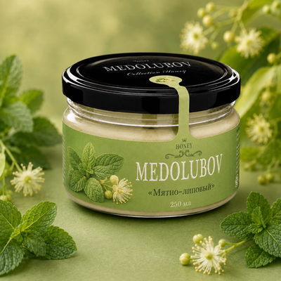 Крем-мёд MEDOLUBOV «Мятно-липовый», 250 мл