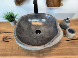 Раковина из речного камня RS-65771 49х45х16 из натурального камня