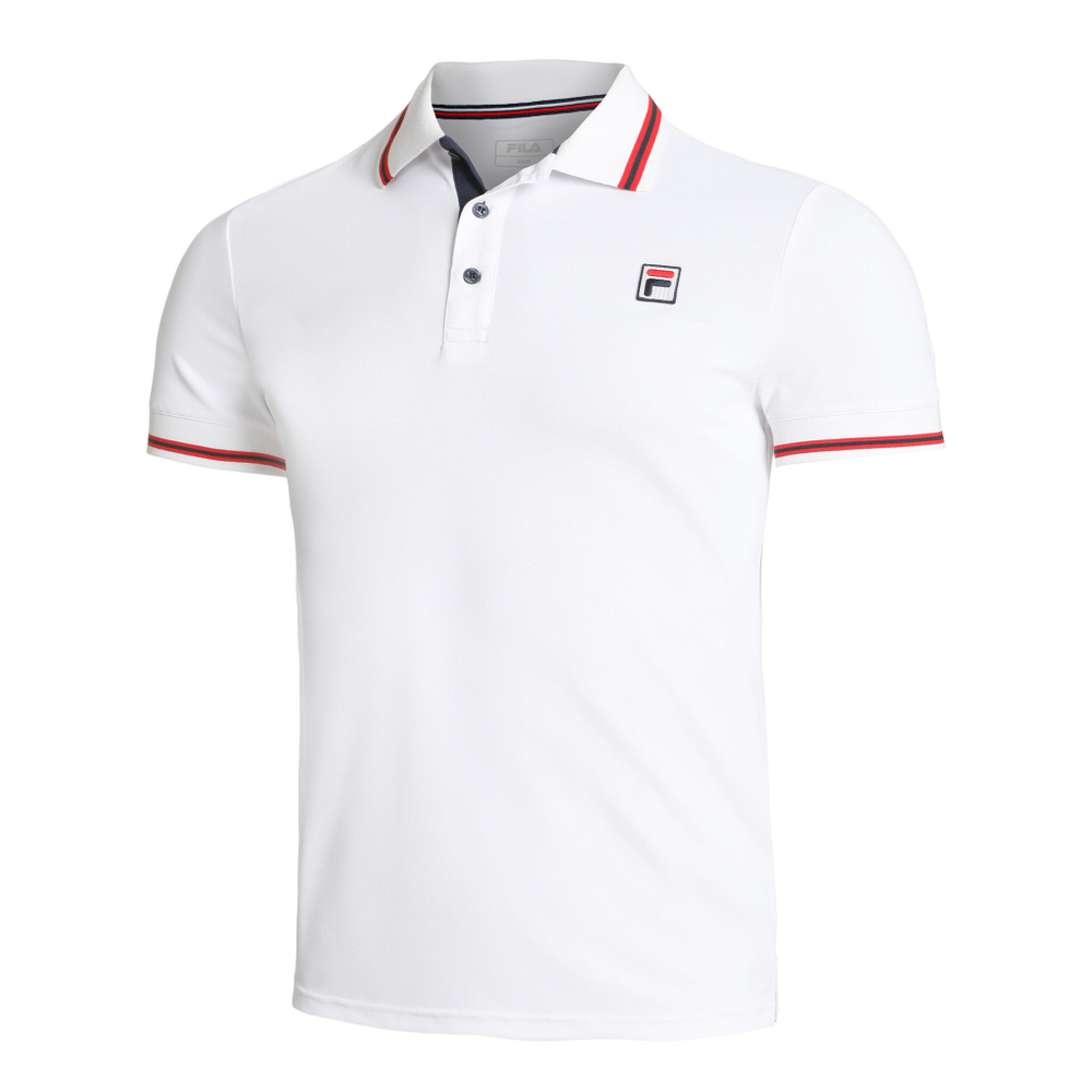 Мужское теннисное поло Fila Core Button Piro Polo Men - White, Red