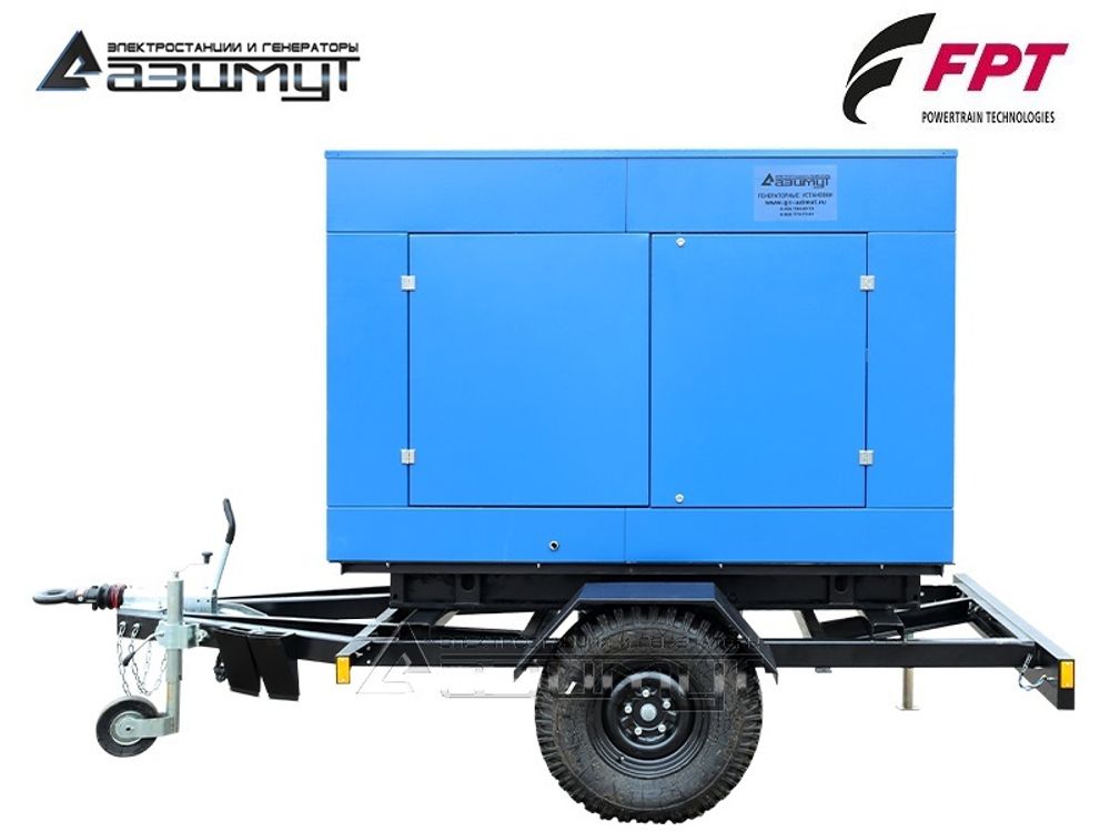 Дизельный генератор Азимут ЭД-60-Т400-1РПМ20 FTP-Iveco на шасси в капоте Дизельный генератор Азимут ЭД-60-Т400-1РПМ20 FTP-Iveco на шасси в капоте