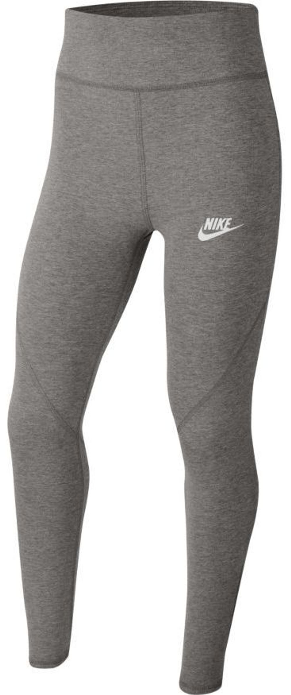 Штаны для девочки теннисные Nike Sportswear Favorites Graphix High-Waist Legging G - carbon heather/white