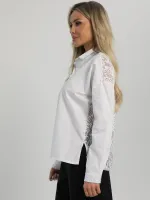 Рубашка из хлопка Мериме (белая) Б16239-10М LT Collection