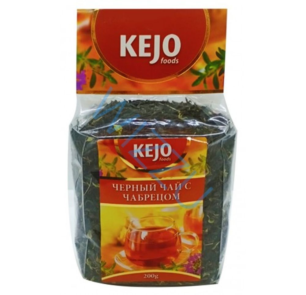 Чай в мягкой упаковке KEJO foods черный с чабрецом 200г