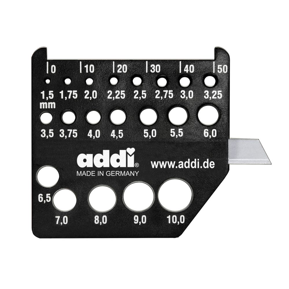 Измеритель спиц с ножом Addi Измеритель спиц с ножом Addi