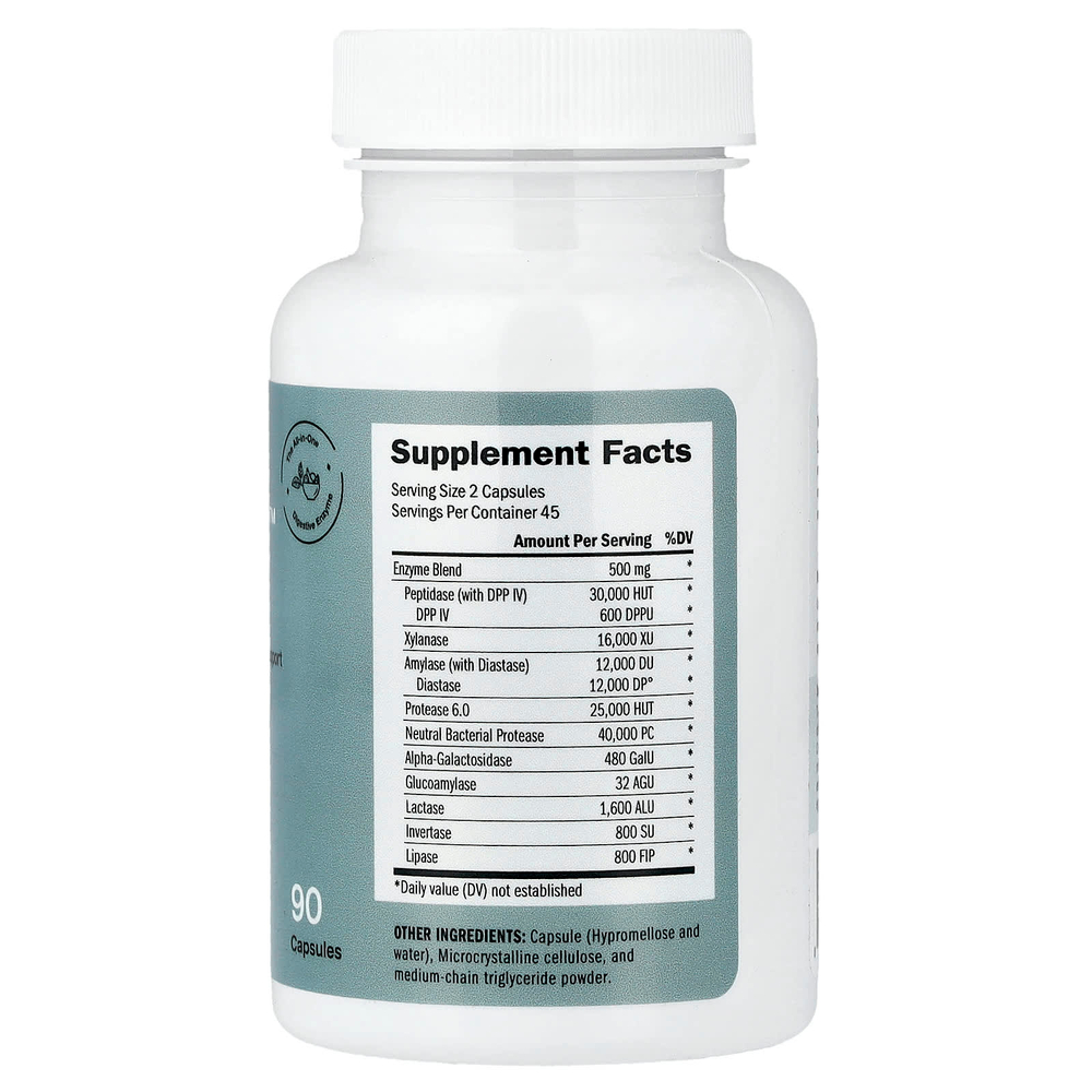 Houston Enzymes, TriEnza™, смесь пищеварительных ферментов, 90 капсул