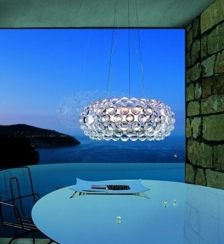 Pendant design lamp  CABOCHE grande by Foscarini (Amber)