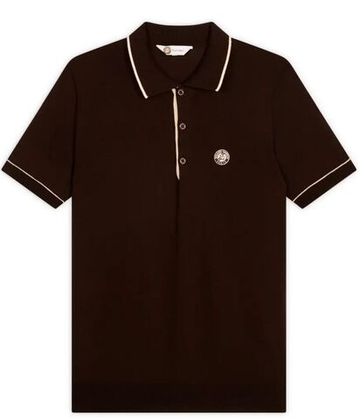 Мужское теннисное поло Roland Garros Heritage Thibault Shirt - шоколадный