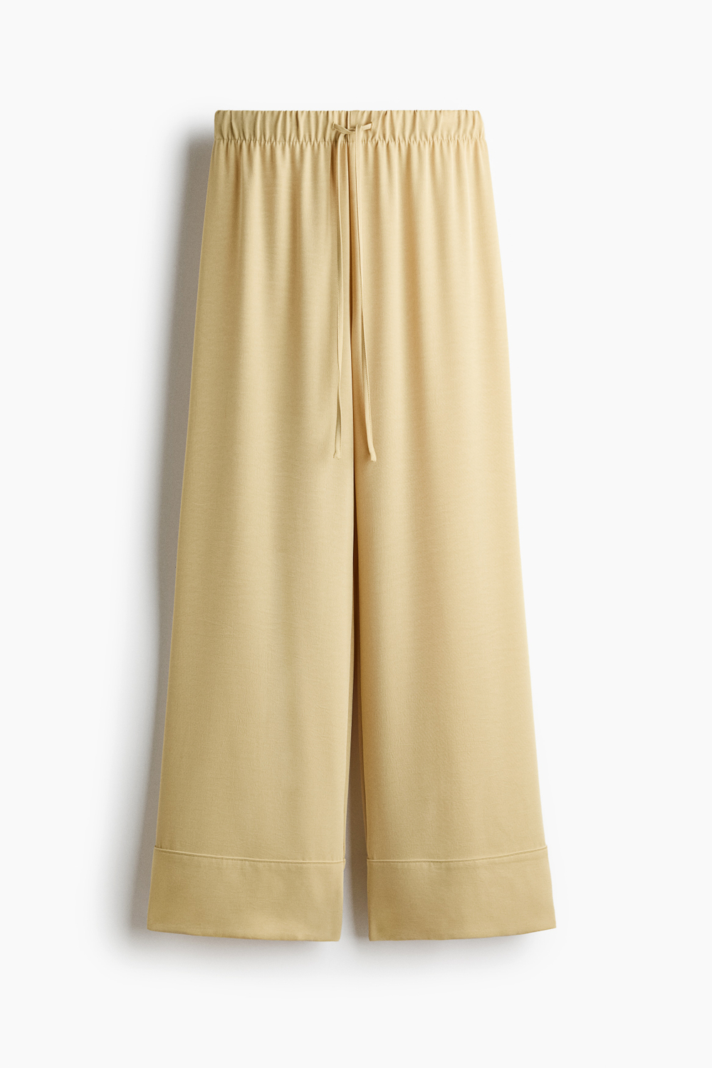Широкие брюки со стяжкой — Пыльно-жёлтый - H&M