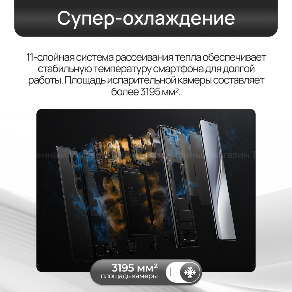 Смартфон TECNO CAMON 40 Pro 5G 8/256GB Emerald Lake Green