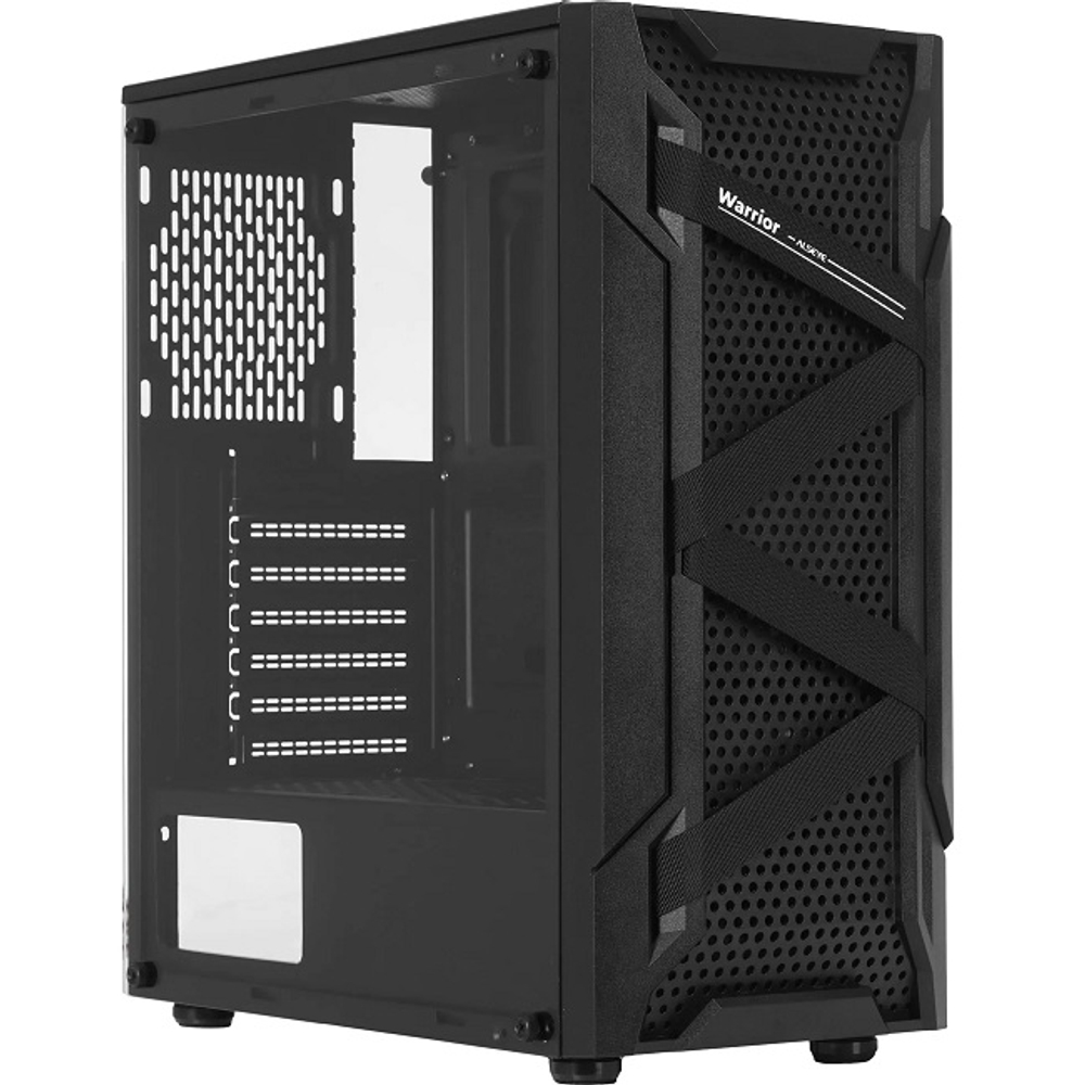 Корпус Midi-Tower ALSEYE Warrior-B TG, ATX, черный (AS.07.0002)