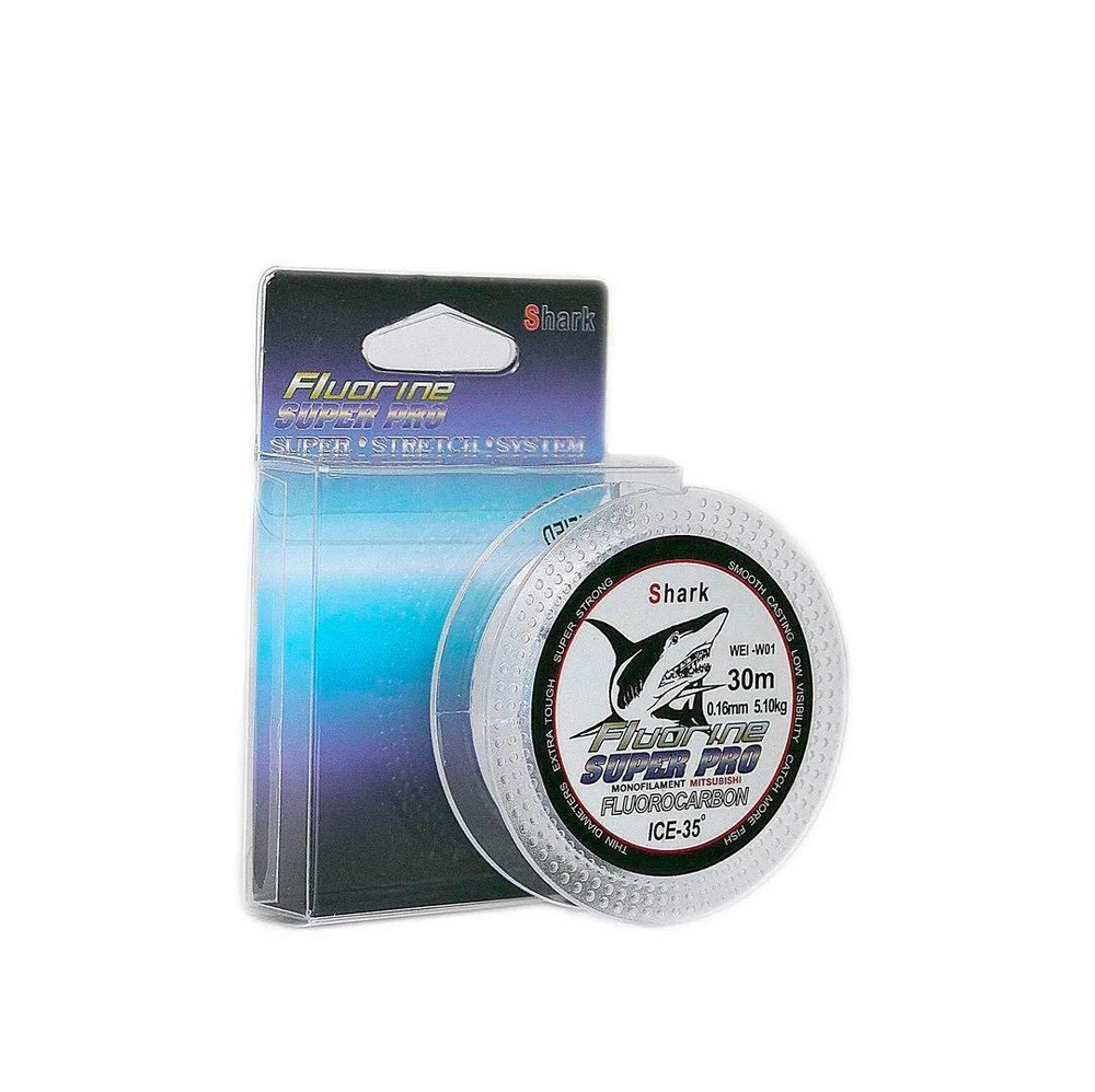 Леска Shark Fluorocarbon 100% d-0.25mm - 30м