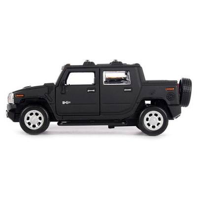 Модель ин. мет. "Hummer H2 Pickup" 12см. черный, матов. коробка HUM2PICKUP-12MAT-BK(Технопарк)
