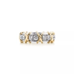 Кольцо из платины и жёлтого золота с 16 бриллиантами, Tiffany💠 Schlumberger - В наличии .
