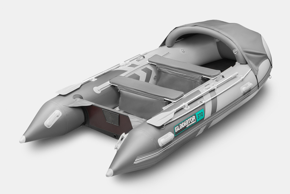 Надувная лодка GLADIATOR C370AL светло/темно-серый