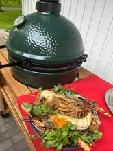 Керамический гриль Big Green Egg L Large (большой), 46 см, на ножках с рукояткой