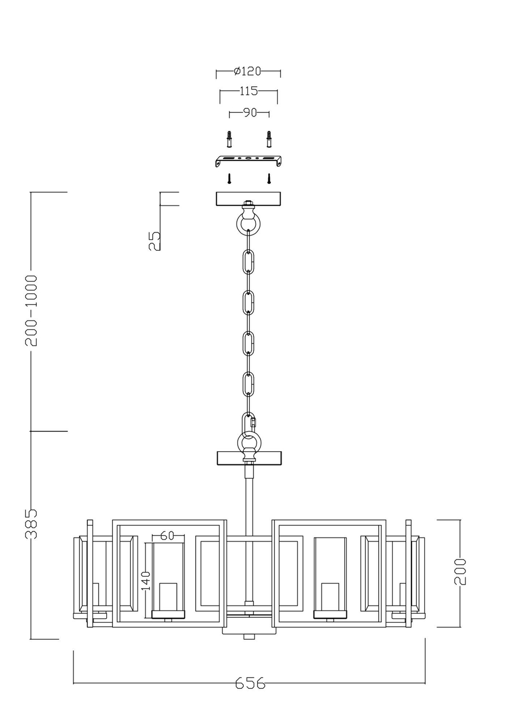 Подвесной светильник Maytoni H009PL-06G