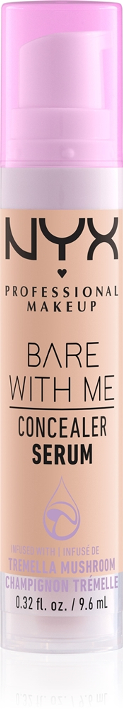 NYX Professional Makeup Bare With Me Concealer Serum - Корректор увлажняющий 2 в 1 оттенок 02 Light, 9 ml